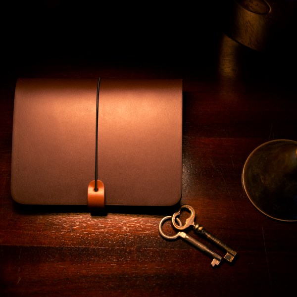 notebook and keys