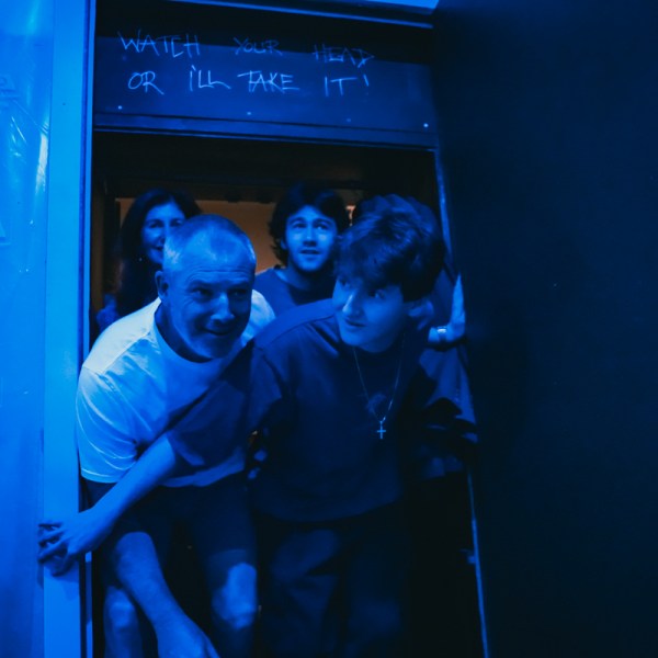 A group entering a room